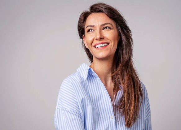 Portrait of middle-aged woman with beautiful smile